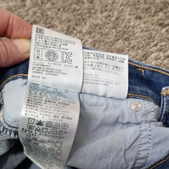 Levis "505" Straight Leg 5 Pocket Denim Blue Jeans - 29x30 - Picture 8 of 8